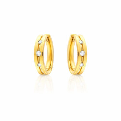 Pendientes Oro Amarillo Diamantes Irantzuline