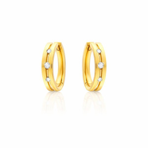 Pendientes Oro Amarillo Diamantes Irantzuline