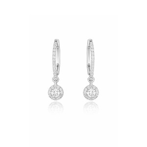 Pendientes Oro Blanco Diamantes Irantzuline