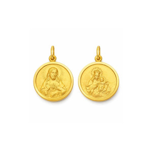 Medalla Escapulario Oro Amarillo Irantzuline