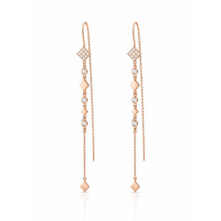 Pendientes Oro Rosa Diamantes Irantzuline