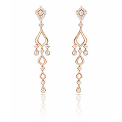 Pendientes Oro Rosa Diamantes Irantzuline