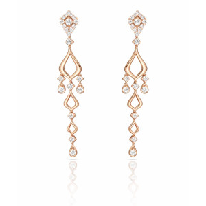 Pendientes Oro Rosa Diamantes Irantzuline