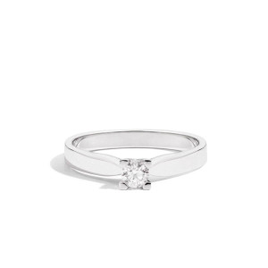 Anillo Maria Teresa oro blanco diamante Recarlo