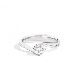 Anillo Anniversary oro blanco diamante Recarlo