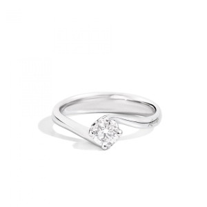 Anillo Anniversary oro blanco diamante Recarlo