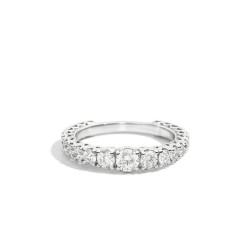 Anillo veretta Anniversary oro blanco diamantes Recarlo