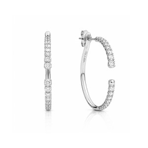 Pendientes aro Anniversary More oro blanco diamantes Recarlo