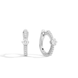 Pendientes aro Anniversary Six oro blanco diamantes Recarlo