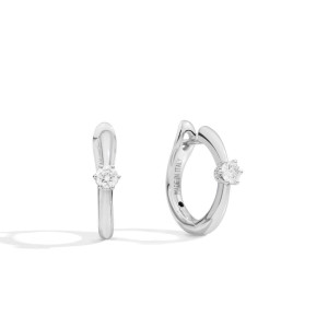 Pendientes aro Anniversary Six oro blanco diamantes Recarlo