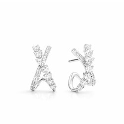 Pendientes Duo oro blanco diamantes Recarlo