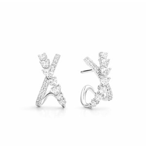 Pendientes Duo oro blanco diamantes Recarlo