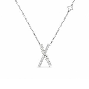 Collar Duo oro blanco diamantes Recarlo
