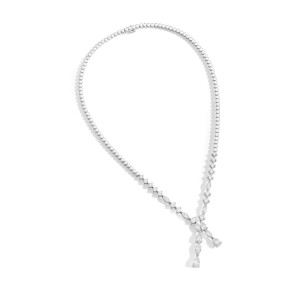 Collar Drops oro blanco diamantes Recarlo