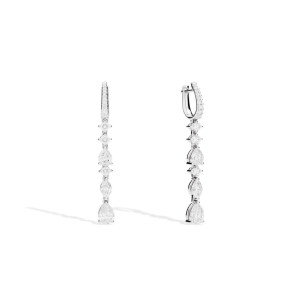 Pendientes Drops oro blanco diamantes Recarlo