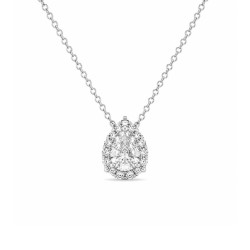 Collar Drops oro blanco diamantes Recarlo