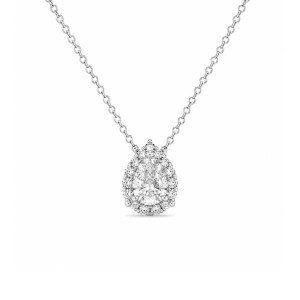 Collar Drops oro blanco diamantes Recarlo
