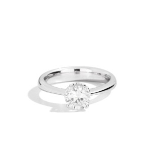 Anillo Anniversary oro blanco diamante Recarlo