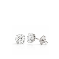 Pendientes Anniversary oro blanco diamantes Recarlo
