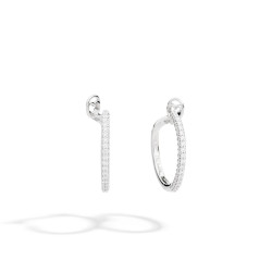 Pendientes aro Anniversary oro blanco diamantes Recarlo