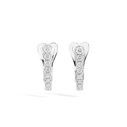 Pendientes Contrarié oro blanco diamantes Recarlo