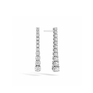 Pendientes Contrarié oro blanco diamantes Recarlo