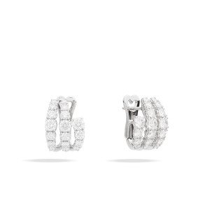 Pendientes Contrarié oro blanco diamantes Recarlo