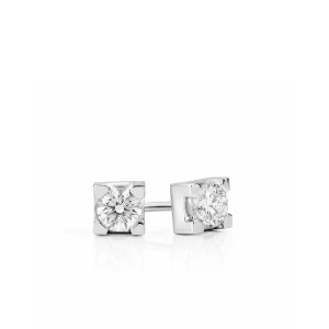 Pendientes María Teresa oro blanco diamante Recarlo