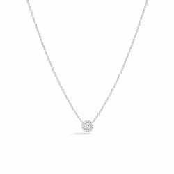 Collar Anniversary Halo oro blanco diamantes Recarlo