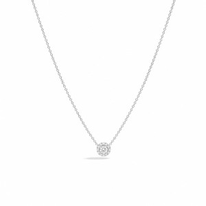 Collar Anniversary Halo oro blanco diamantes Recarlo