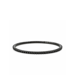 Pulsera Tennis oro blanco diamantes negros Recarlo