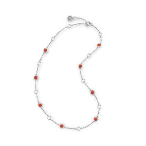 Collar oro blanco coral Chantecler Capri