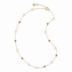 Collar oro amarillo coral rojo Chantecler Capri