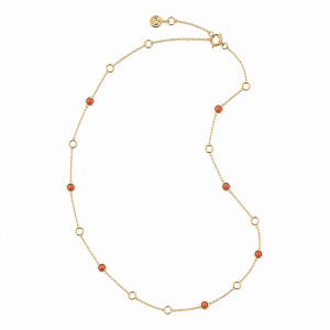 Collar oro amarillo coral rojo Chantecler Capri
