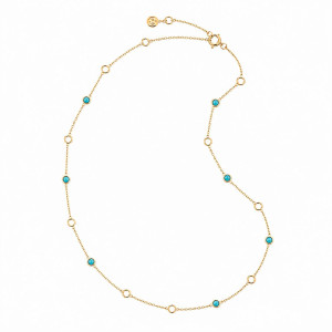 Collar oro amarillo turquesas Chantecler Capri