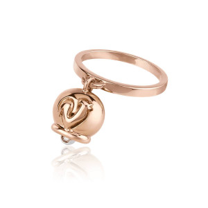 Anillo Campanelle oro rosa diamante Chantecler Capri