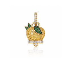 Colgante Campanelle oro amarillo diamantes zafiros tsavoritas Chantecler Capri