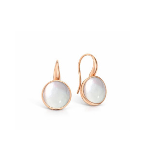 Pendientes Giotto oro rosa madreperla cristal de roca Vhernier