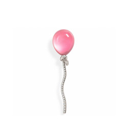 Broche Palloncino oro blanco rodonita diamantes Vhernier
