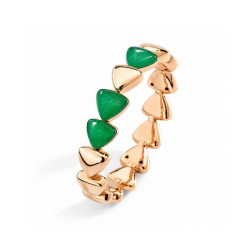 Pulsera Freccia oro rosa jade verde Vhernier