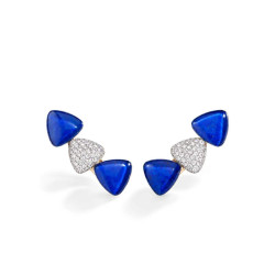 Pendientes Freccia oro blanco lapislázuli diamantes Vhernier