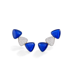 Pendientes Freccia oro blanco lapislázuli diamantes Vhernier