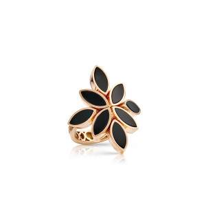 Anillo Ghirlanda oro rosa ónix Pasquale Bruni