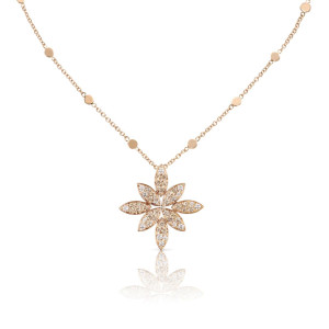 Collar Ghirlanda oro rosa diamantes Pasquale Bruni