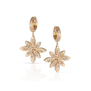 Pendientes Ghirlanda oro rosa diamantes Pasquale Bruni