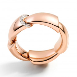 Anillo Calla Oro Rosa Diamantes Vhernier