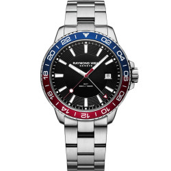 Tango 300 42mm Buceo GMT Esfera Negra Raymond Weil