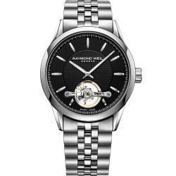 Freelancer 42mm Calibre Automático Esfera Negra Raymond Weil