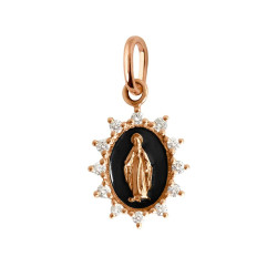 Colgante Madonna Suprême, oro rosa, oro amarillo diamantes Gigi Clozeau