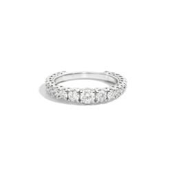 Alianza Oro Blanco Diamantes Recarlo